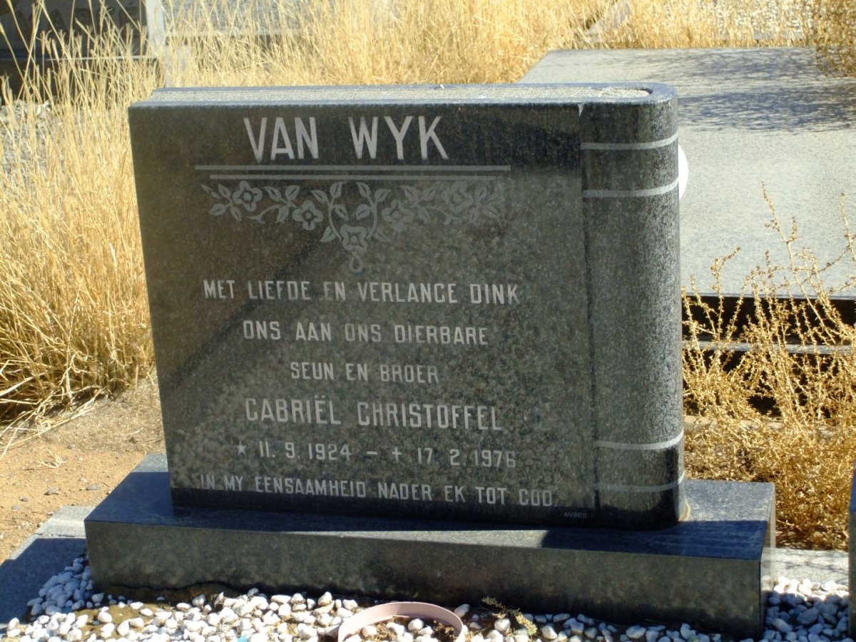 WYK Gabriel Christoffel, van 1924-1976