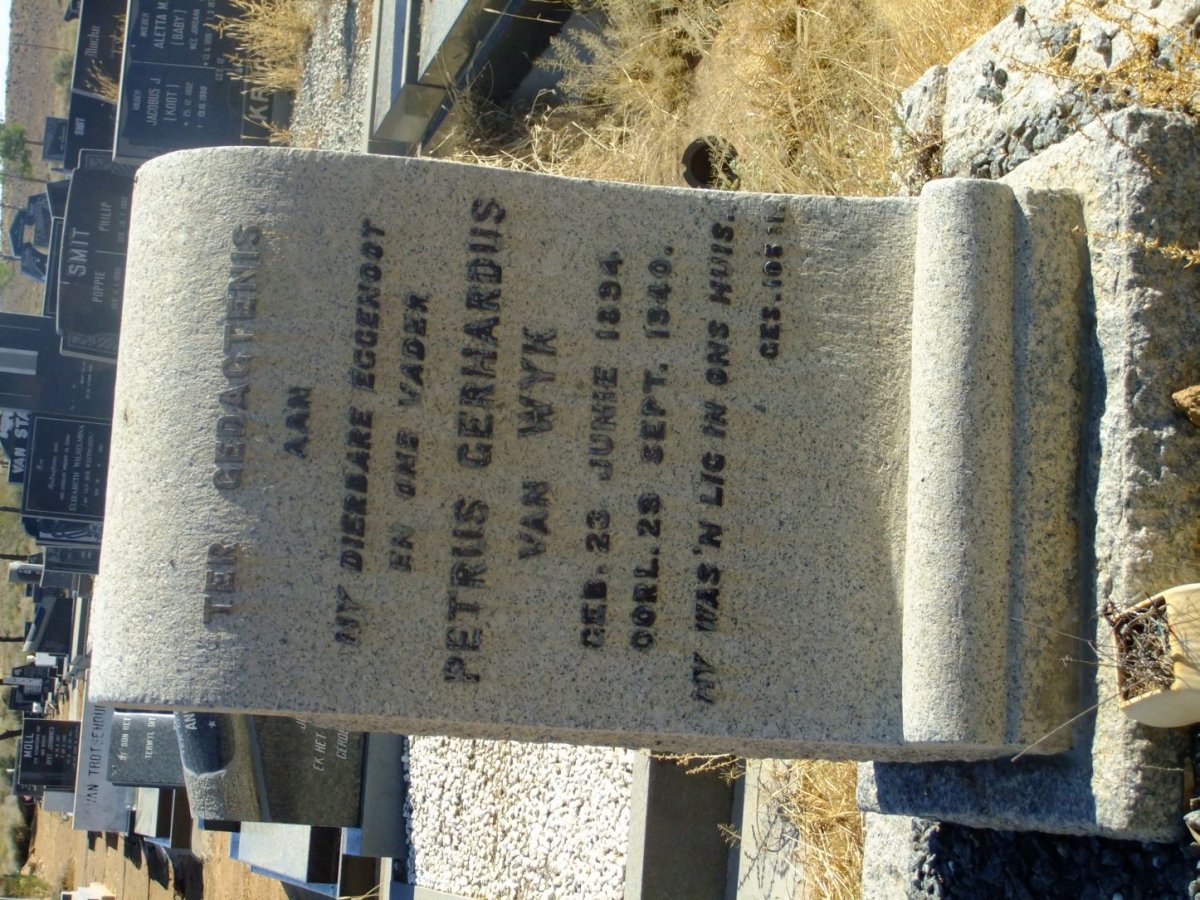 WYK Petrus Gerhardus, van 1894-1940