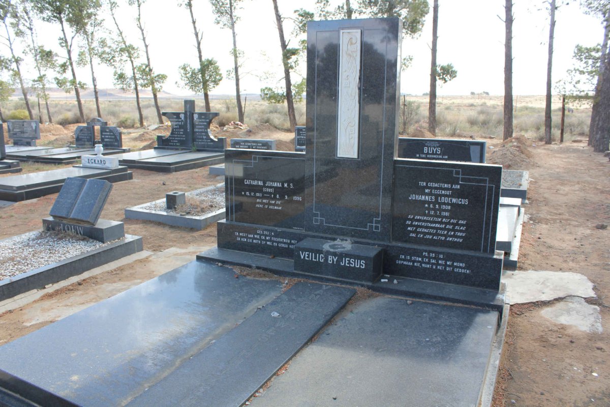 WESTHUIZEN Johannes Lodewicus, van der 1908-1981 &amp; Catharina Johanna M.S. GOUS 1919-1996