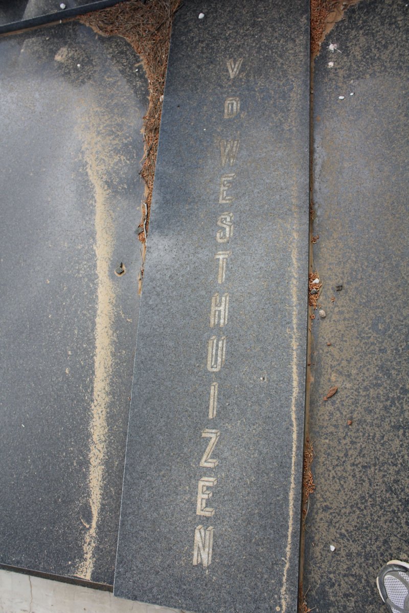 WESTHUIZEN Gysbert J., v.d. 1907-1981 &amp; Elizabeth M. BORMAN 1906-1984