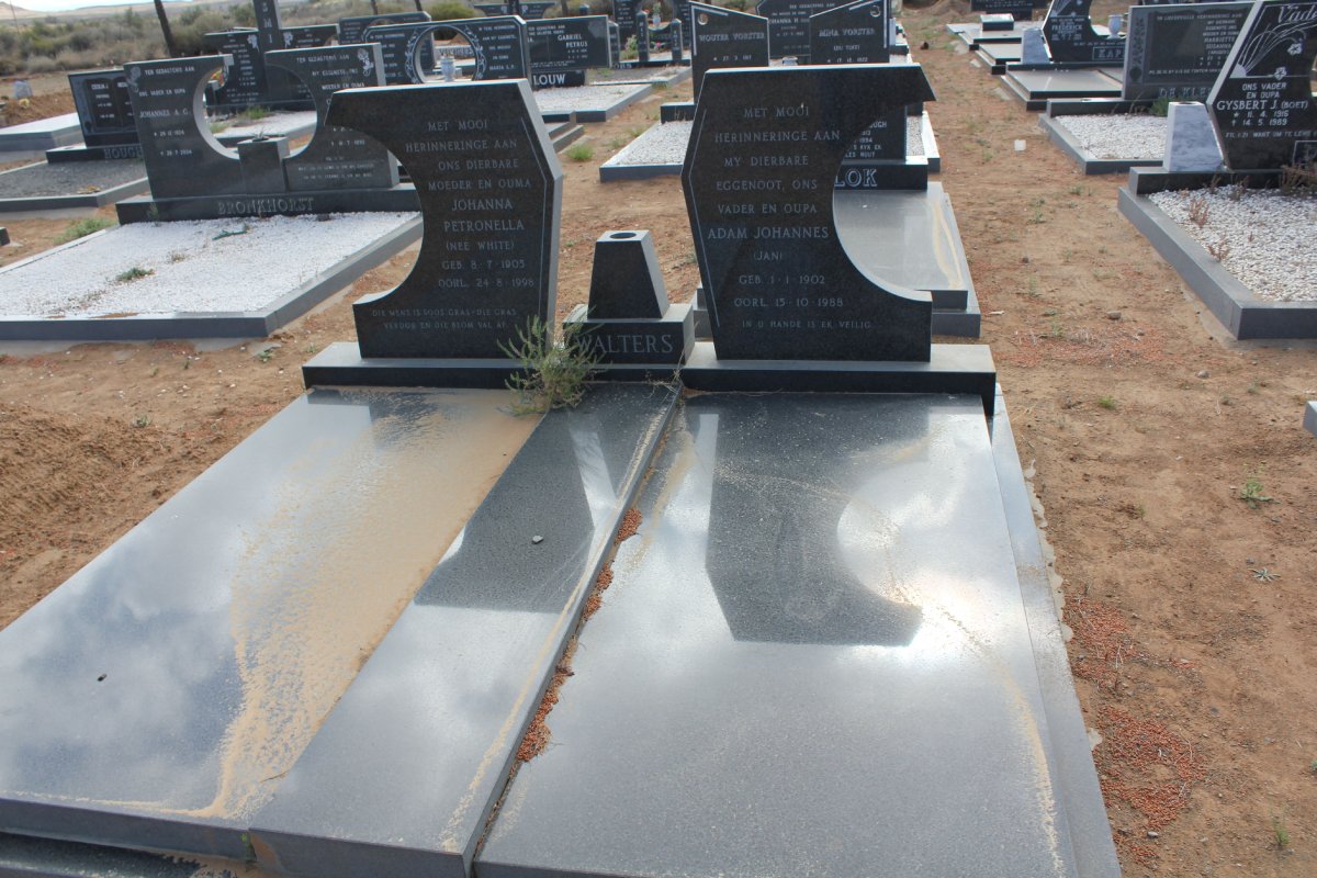 WALTERS Adam Johannes 1902-1988 &amp; Johanna Petronella WHITE 1905-1998