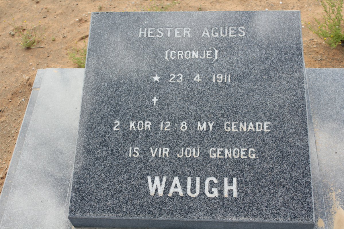 WAUGH Hester Agues nee CRONJÉ 1911-