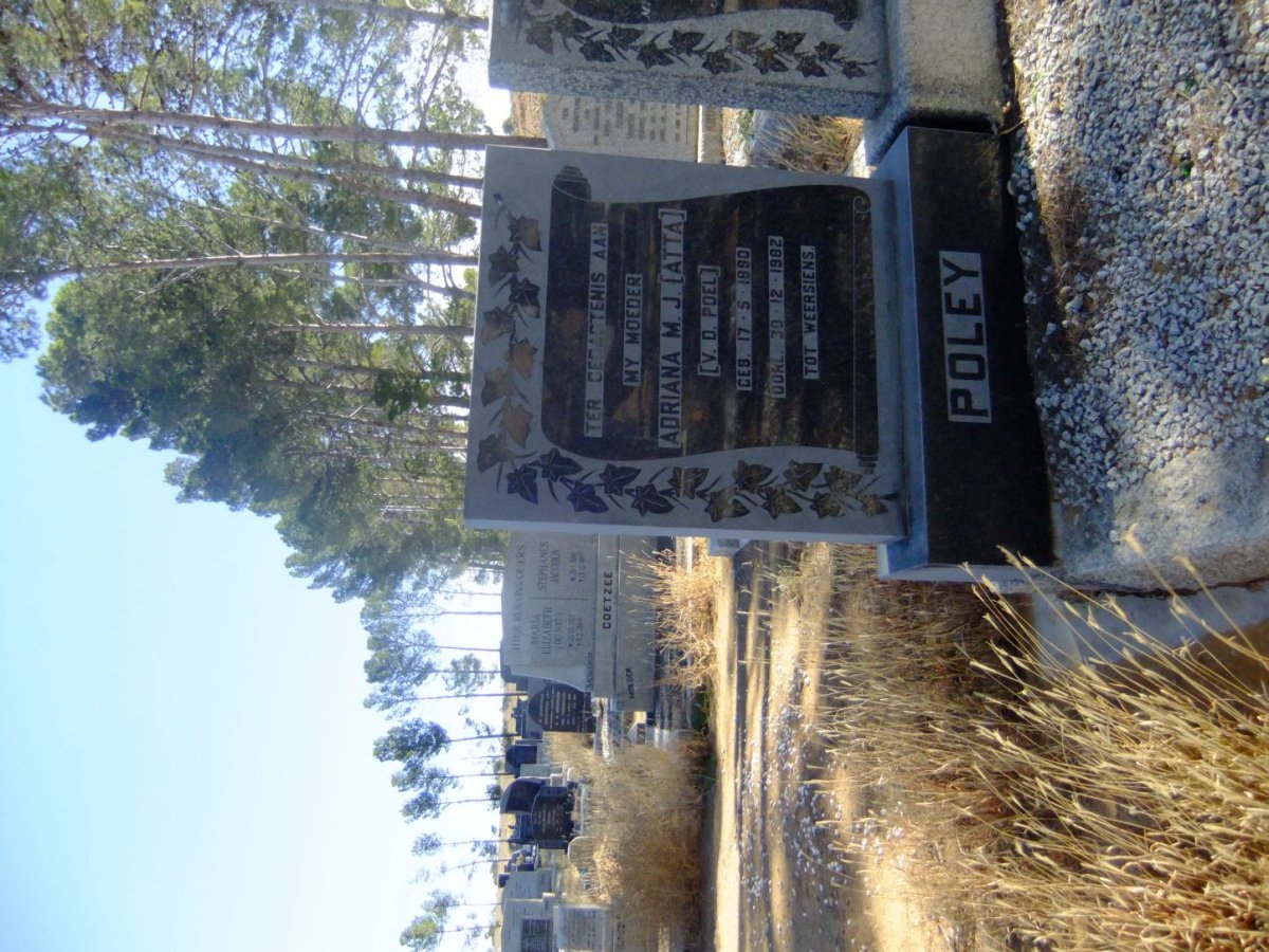 POLEY Jacob J.C. 1886-1957 &amp; Adriana M.J. V.D. POEL 1890-1982