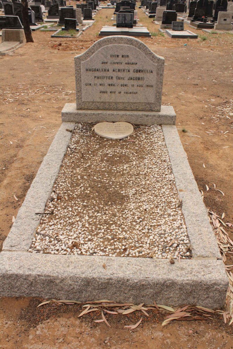 PHEIFFER Magdalena Alberta Cornelia nee JACOBS 1884-1955