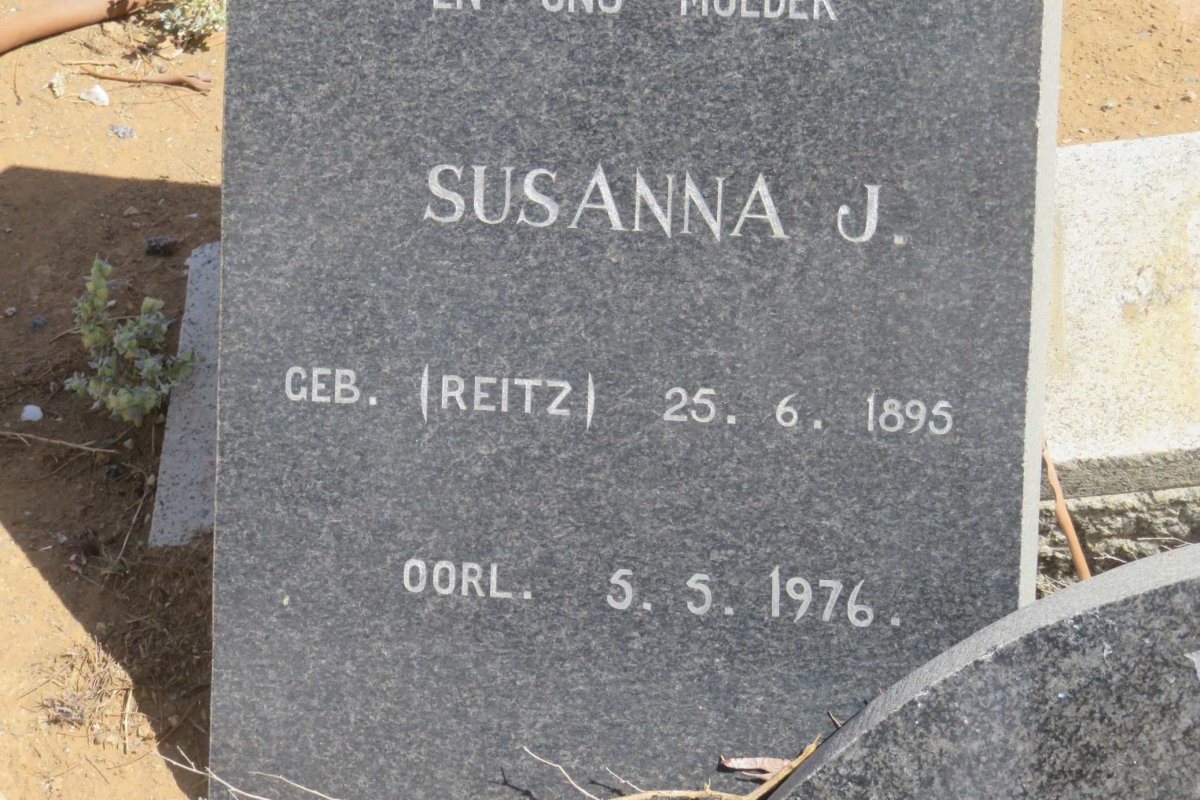 ? Stephanus P. 1888-1966 &amp; Susanna J. REITZ 1895-1976