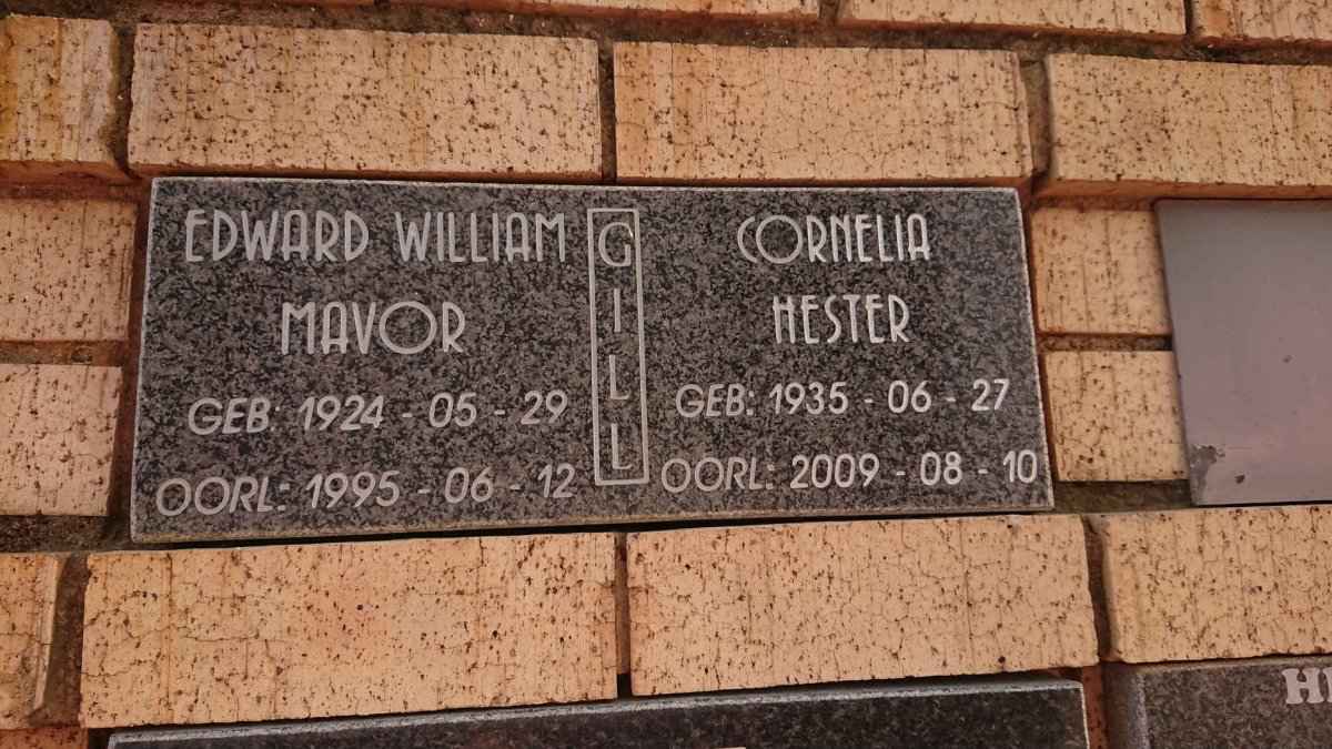 GILL Edward William Mavor 1924-1995 &amp; Cornelia Hester 1935-2009