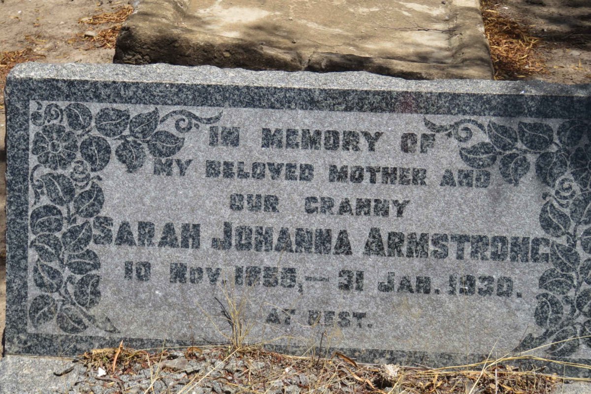 ARMSTRONG Sarah Johanna 1855-1930