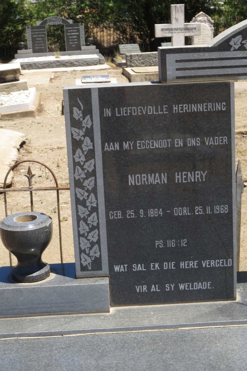 ALBERTYN Norman Henry 1884-1968 &amp; Aletta Johanna LE ROUX 1896-1979