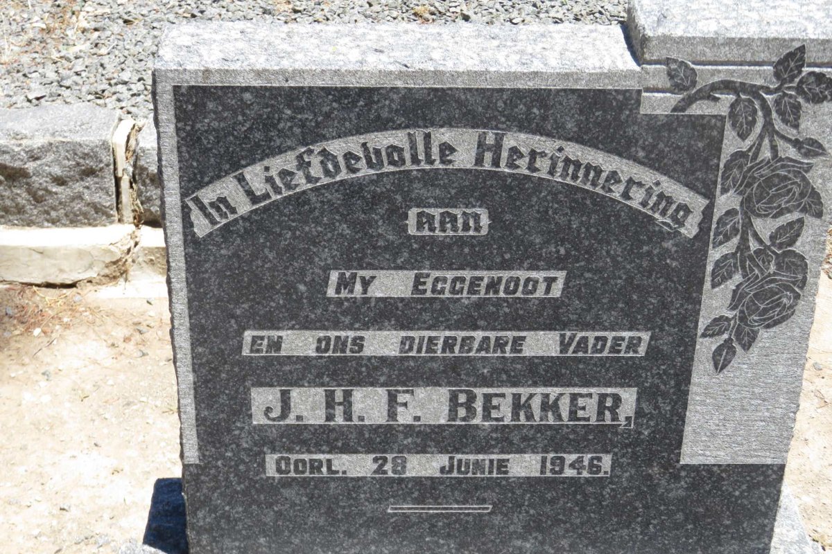 BEKKER J.H.F. -1946