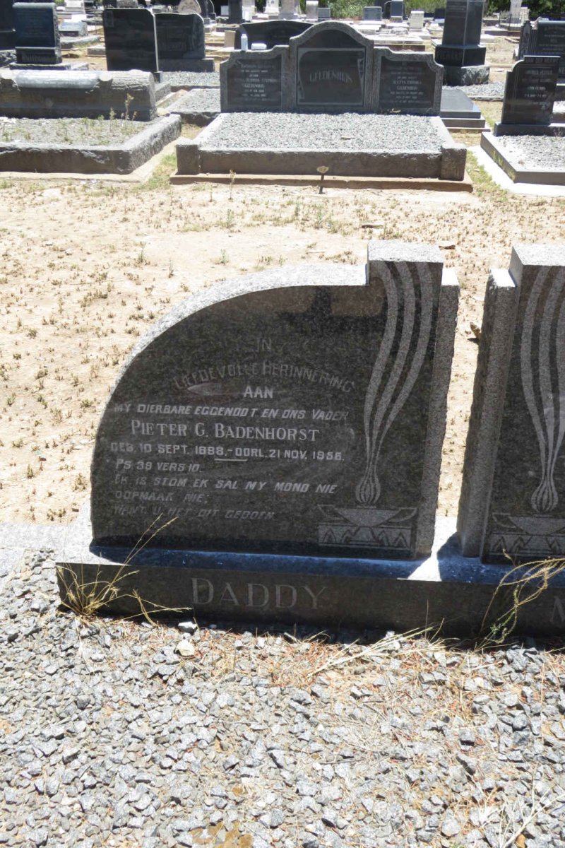BADENHORST Pieter G. 1898-1956 &amp; Magdalena S. VENTER 1904-1971