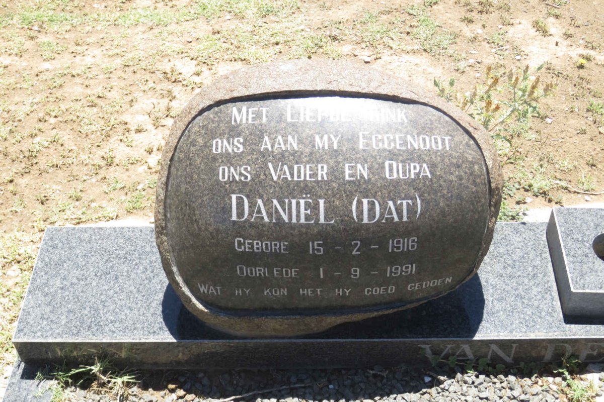 BERG Daniël, van den 1916-1991 &amp; Stephanie MARAIS 1924-