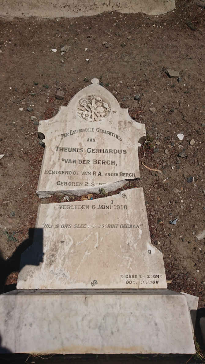 BERGH Theunis Gerhardus, van der 1859-1910