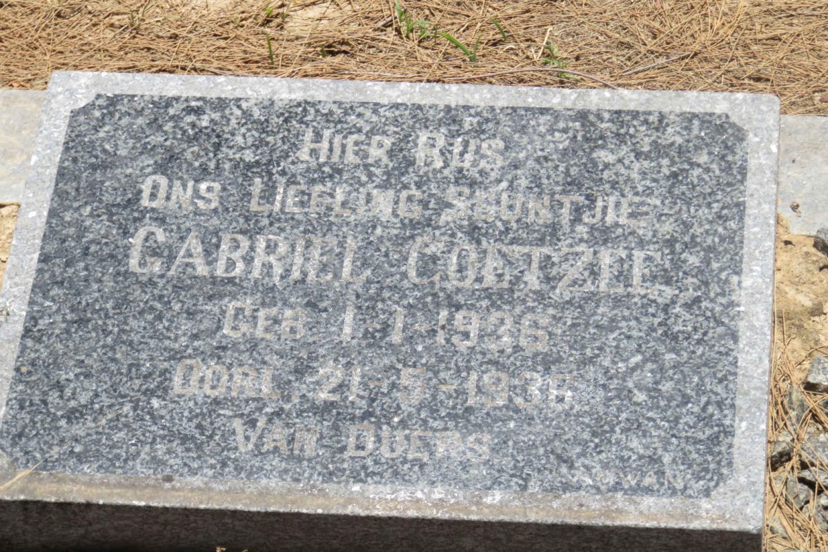 COETZEE Gabriel 1936-1936