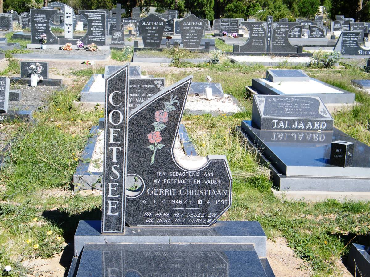 COETSEE Gerrit Christiaan 1946-1995