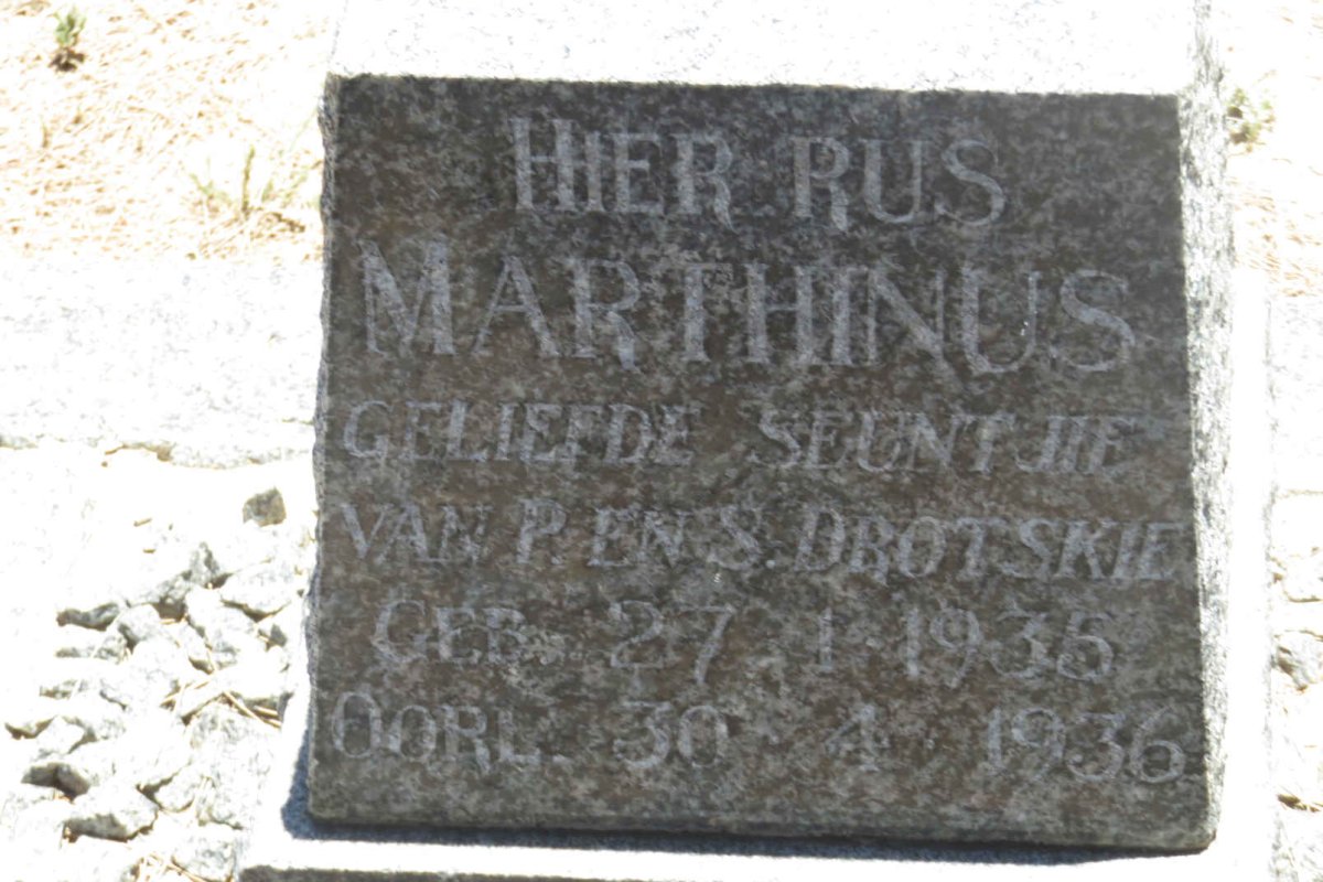 DROTSKIE Marthinus 1935-1936