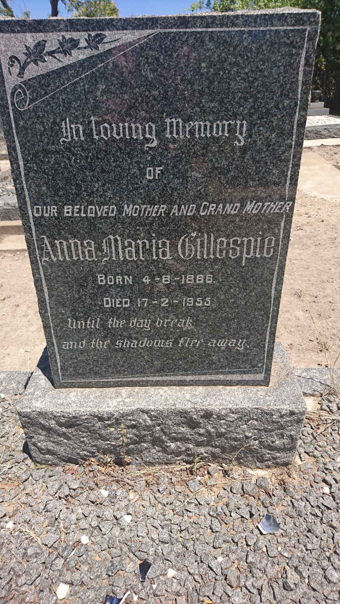 GILLESPIE Anna Maria 1886-1955