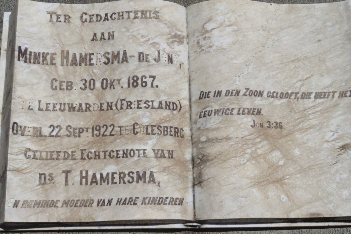 HAMERSMA Minke nee DE JONG 1867-1922