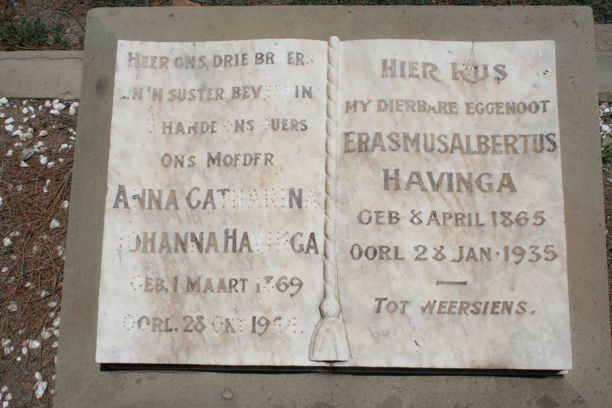 HAVINGA Erasmus Albertus 1865-1935 &amp; Anna Catharina Johanna 1869-19??