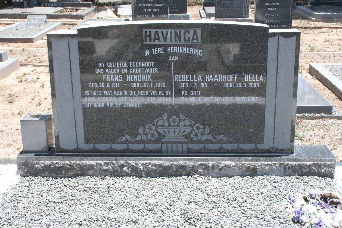 HAVINGA Frans Hendrik 1911-1970 &amp; Rebella HAARHOFF 1915-2003