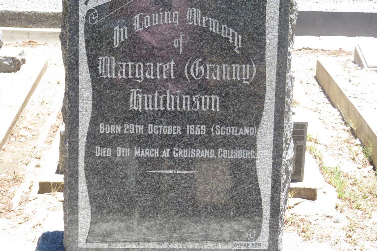 HUTCHINSON Margaret 1859-