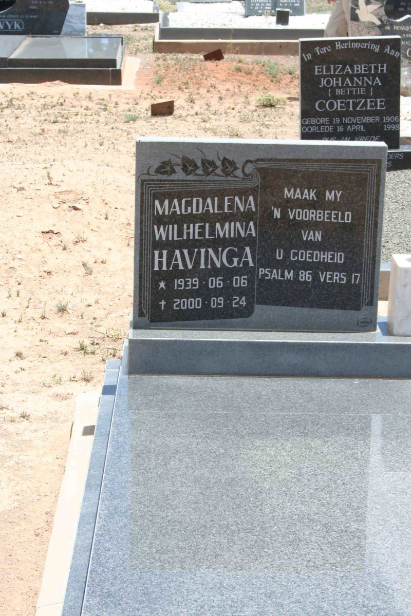 HAVINGA Magdalena Wilhelmina 1939-2000