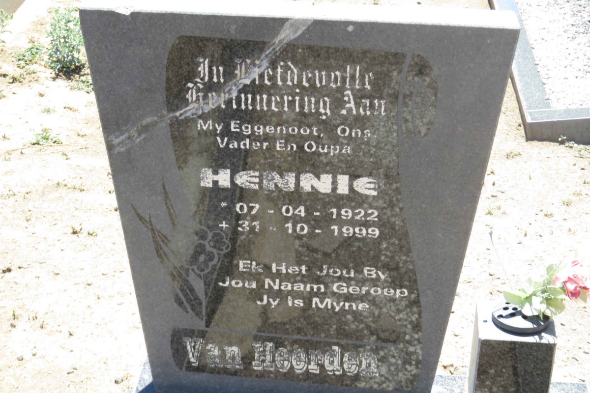 HEERDEN Hennie, van 1922-1999