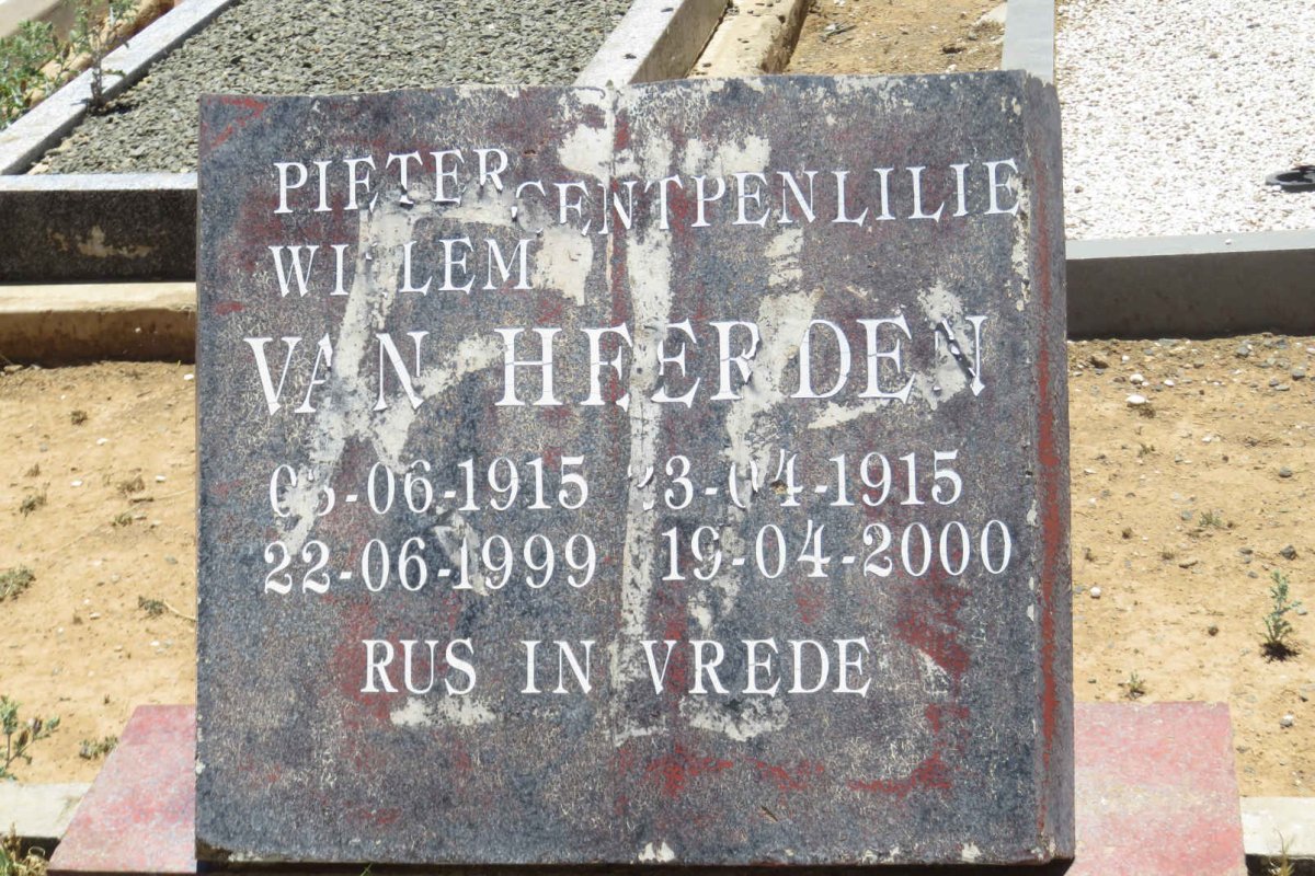 HEERDEN Pieter Willem, van 1915-1999 &amp; Centpenlilie 1915-2000
