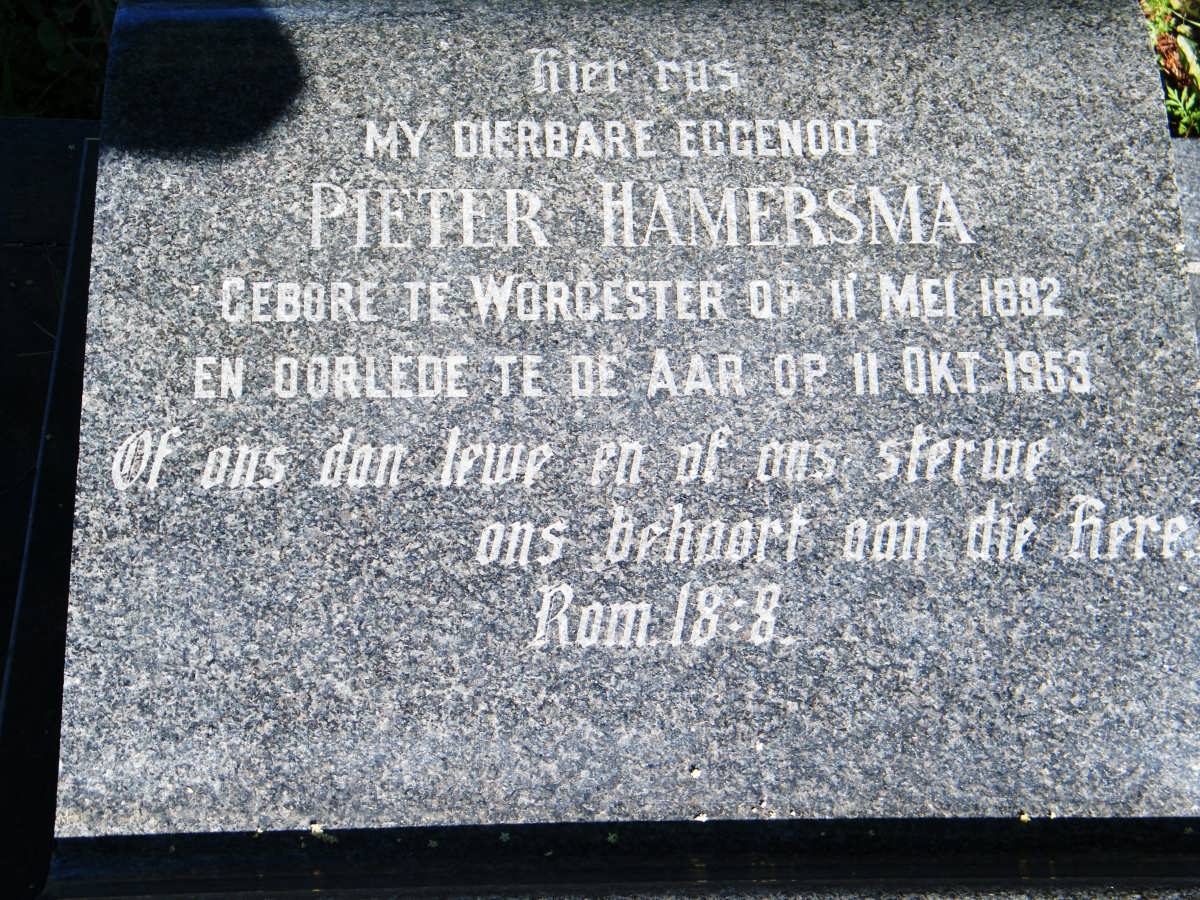 HAMERSMA Pieter 1892-1953