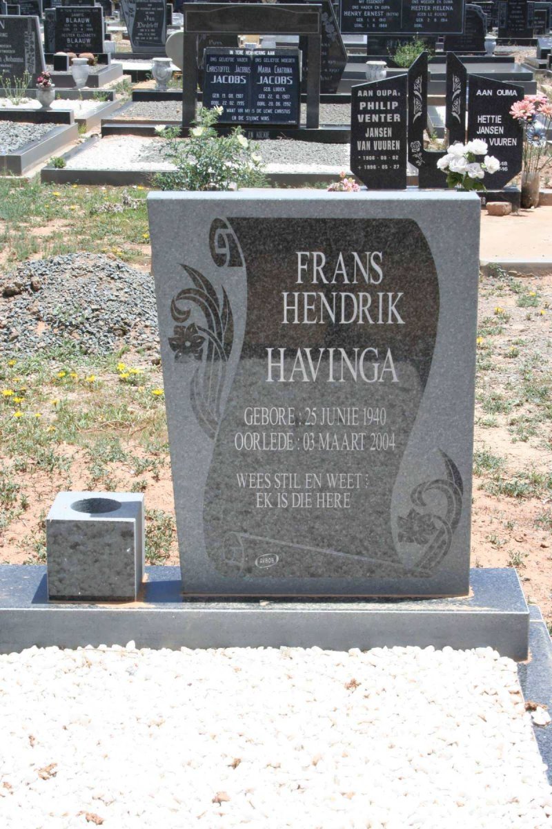 HAVINGA Frans Hendrik 1940-2004