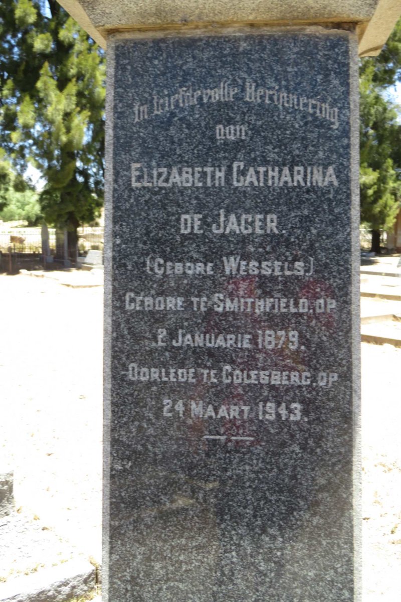 JAGER Clarence, du 1877-1971 &amp; Elizabeth Catharina WESSELS 1879-1943