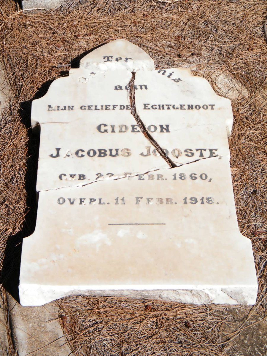 JOOSTE Gideon Jacobus 1860-1918