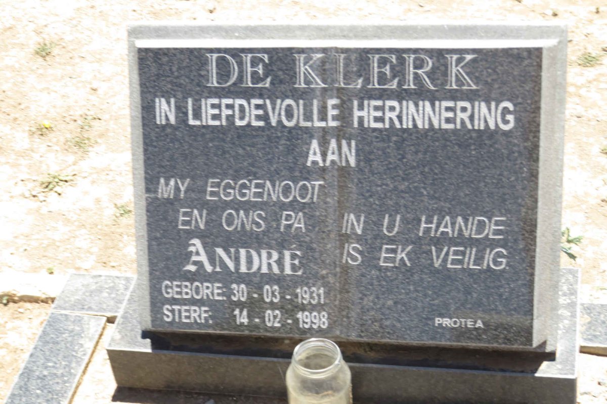 KLERK André, de 1931-1998