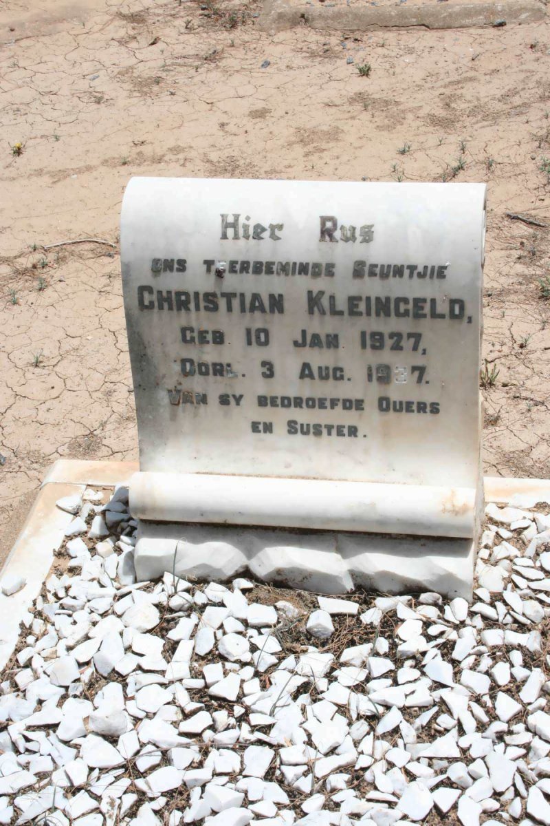 KLEINGELD Christian 1927-1937