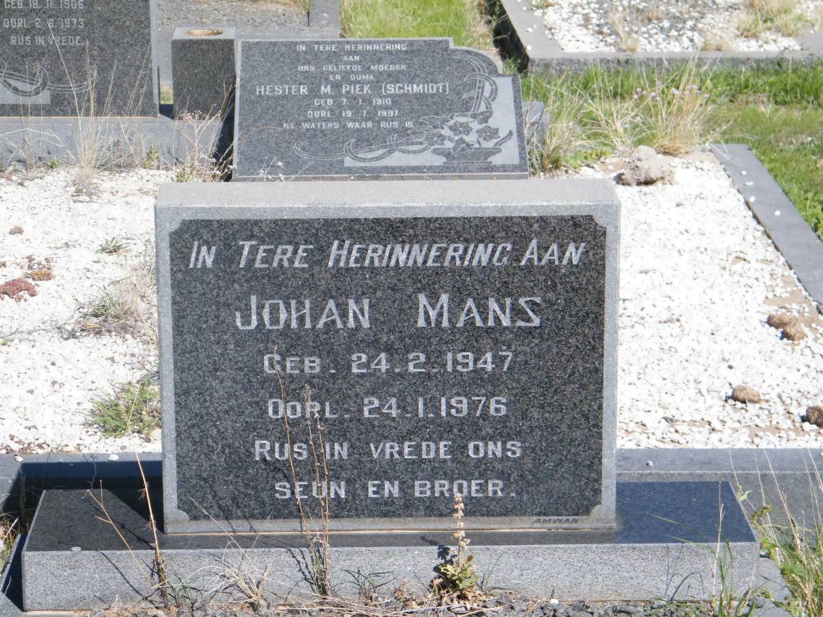 MANS Johan 1947-1976