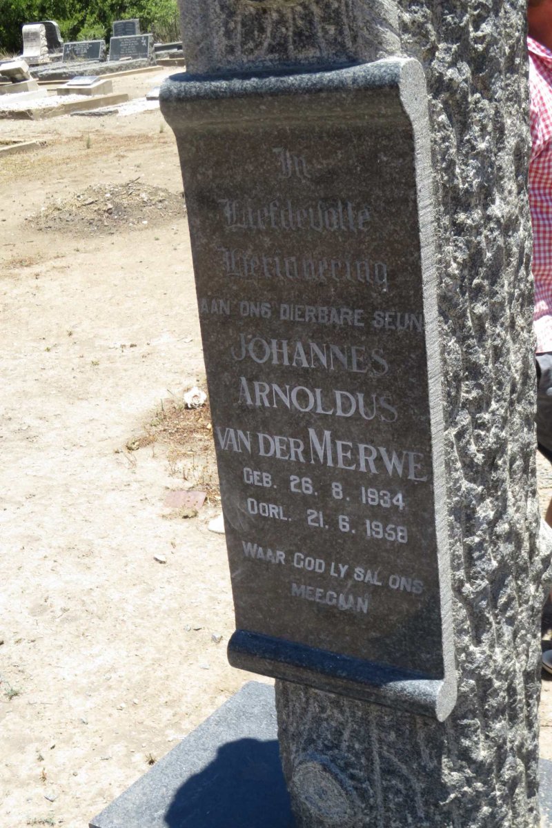 MERWE Johannes Arnoldus, van der 1934-1958
