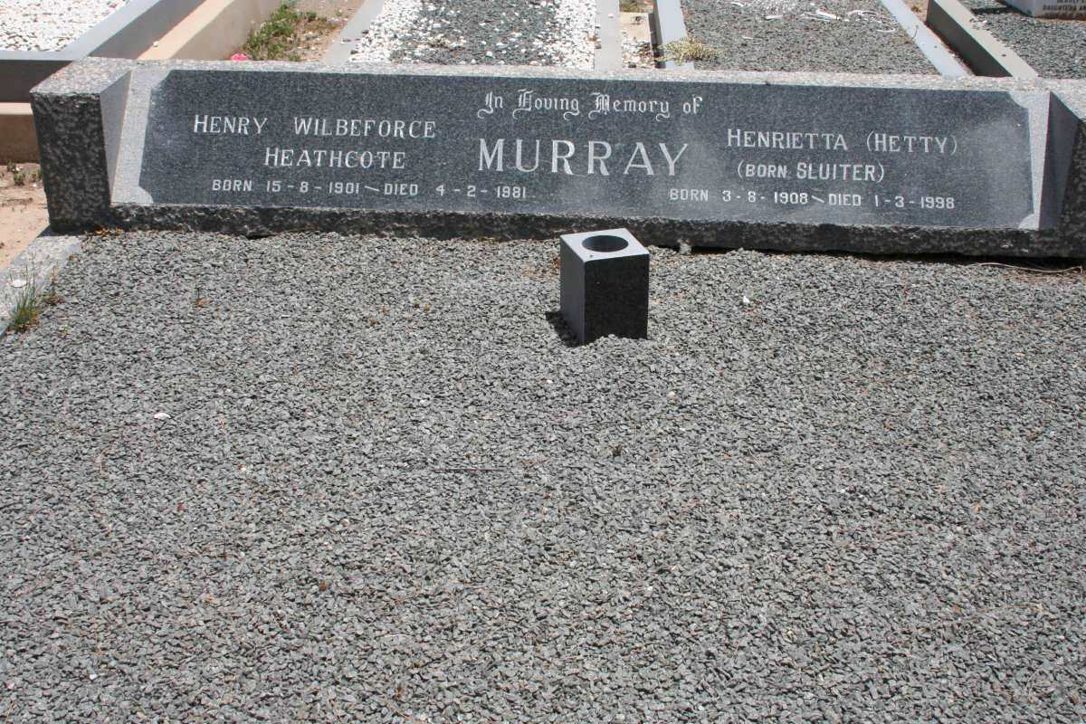 MURRAY Henry Wilbeforce Heathcote 1901-1981 &amp; Henrietta SLUITER 1908-1998