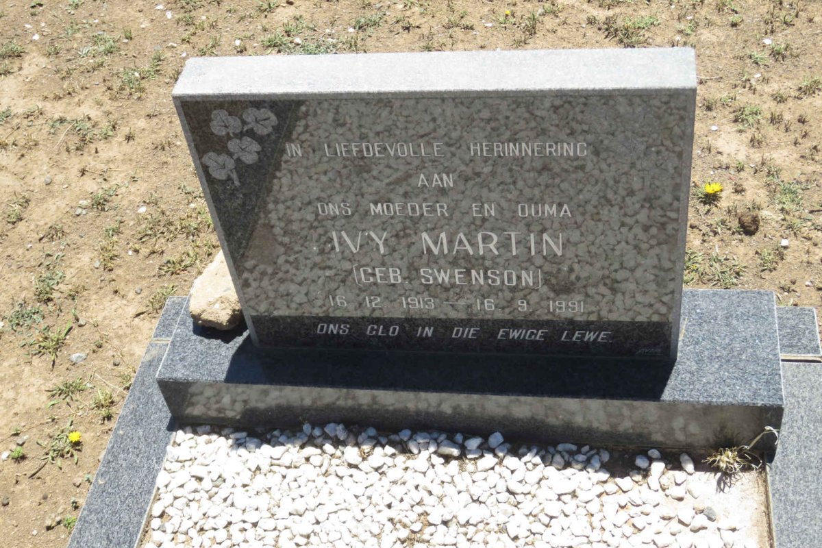 MARTIN Ivy nee SWENSON 1913-1991