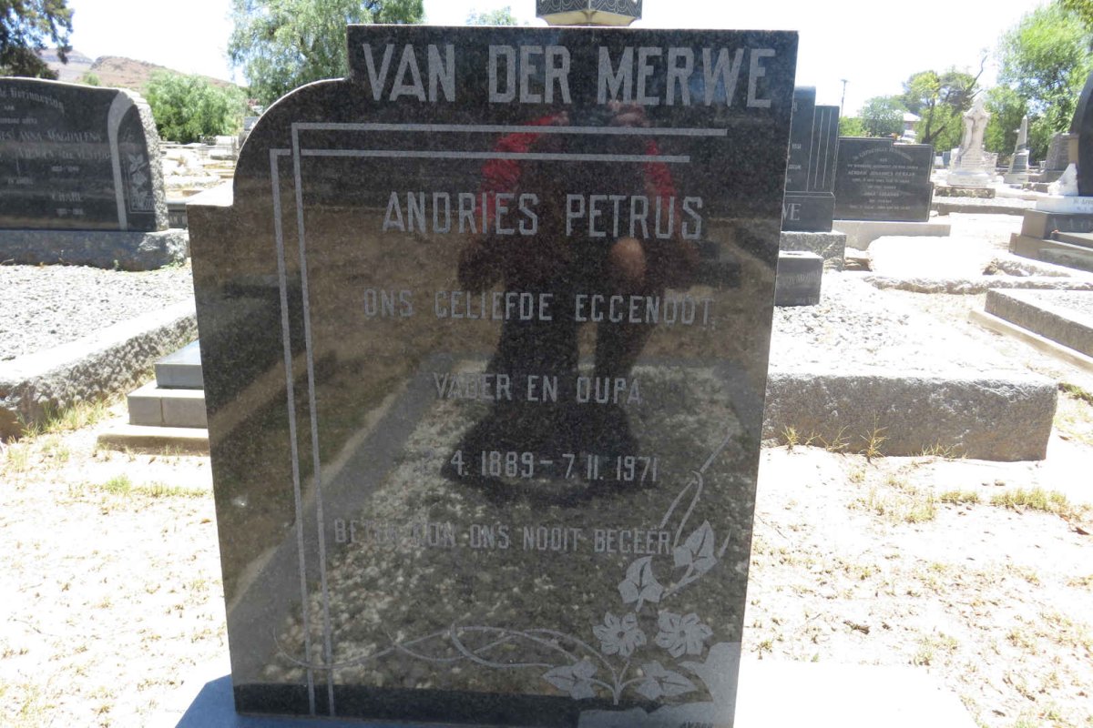 MERWE Andries Petrus, van der 1889-1971