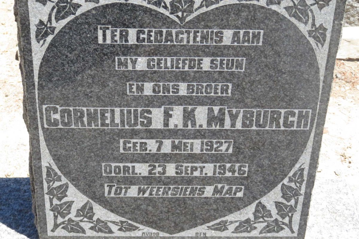 MYBURGH Cornelius F.K. 1927-1946