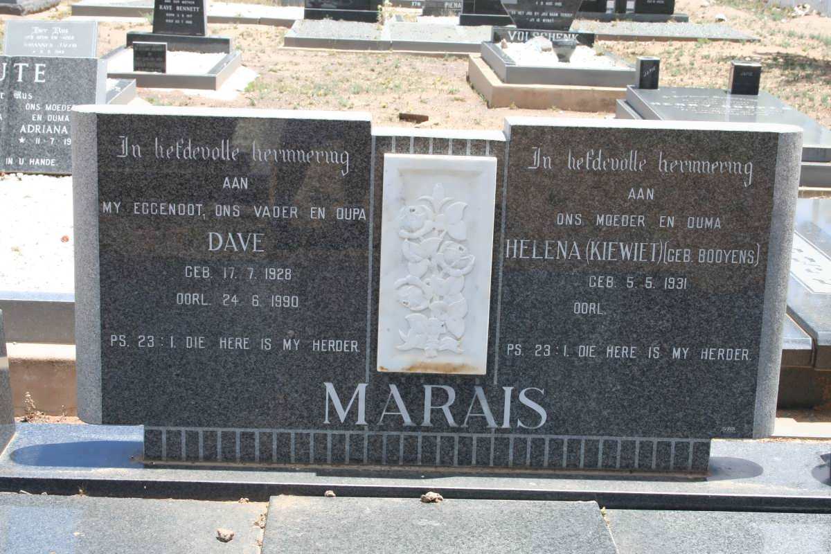 MARAIS Dave 1928-1990 &amp; Helena BOOYSENS 1931-