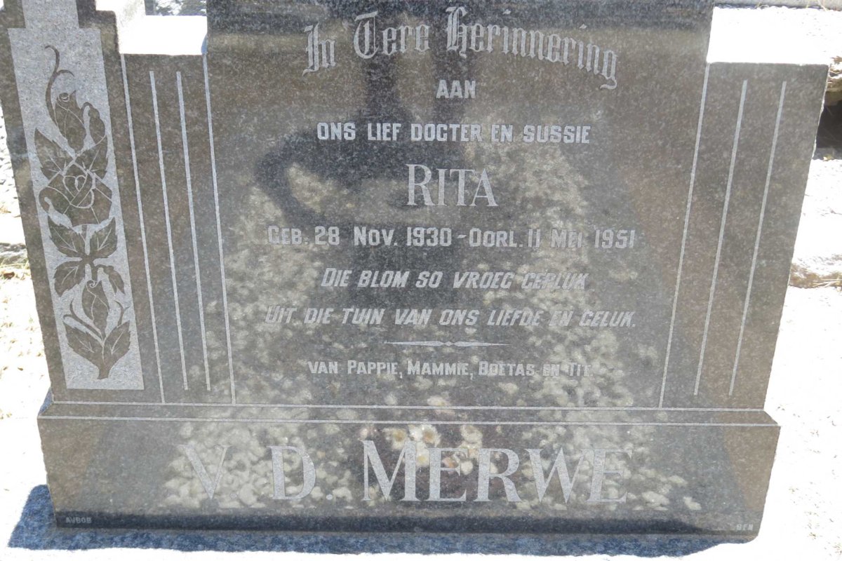 MERWE Rita, v.d. 1930-1951