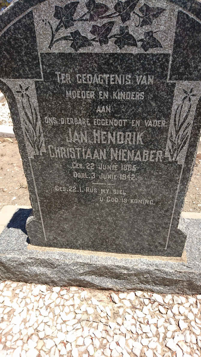 NIENABER Jan Hendrik Christiaan 1885-1942