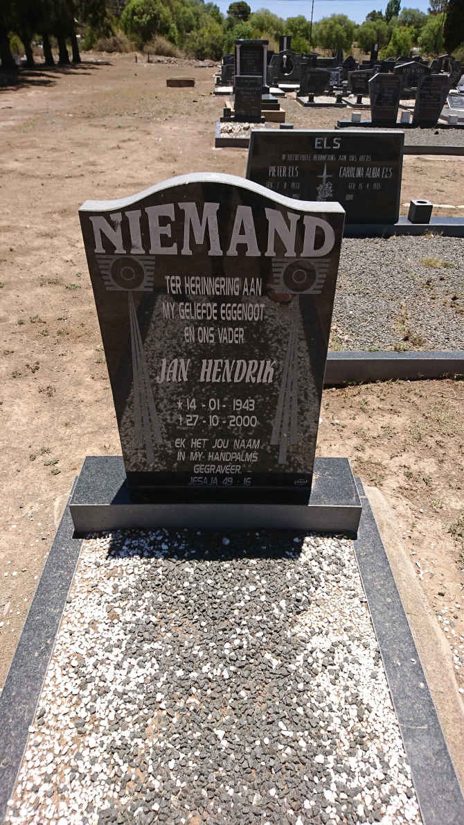 NIEMAND Jan Hendrik 1943-2000