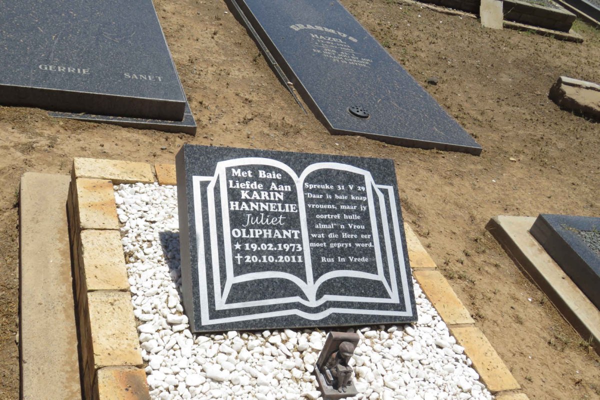 OLIPHANT Karin Hannelie Juliet 1973-2011