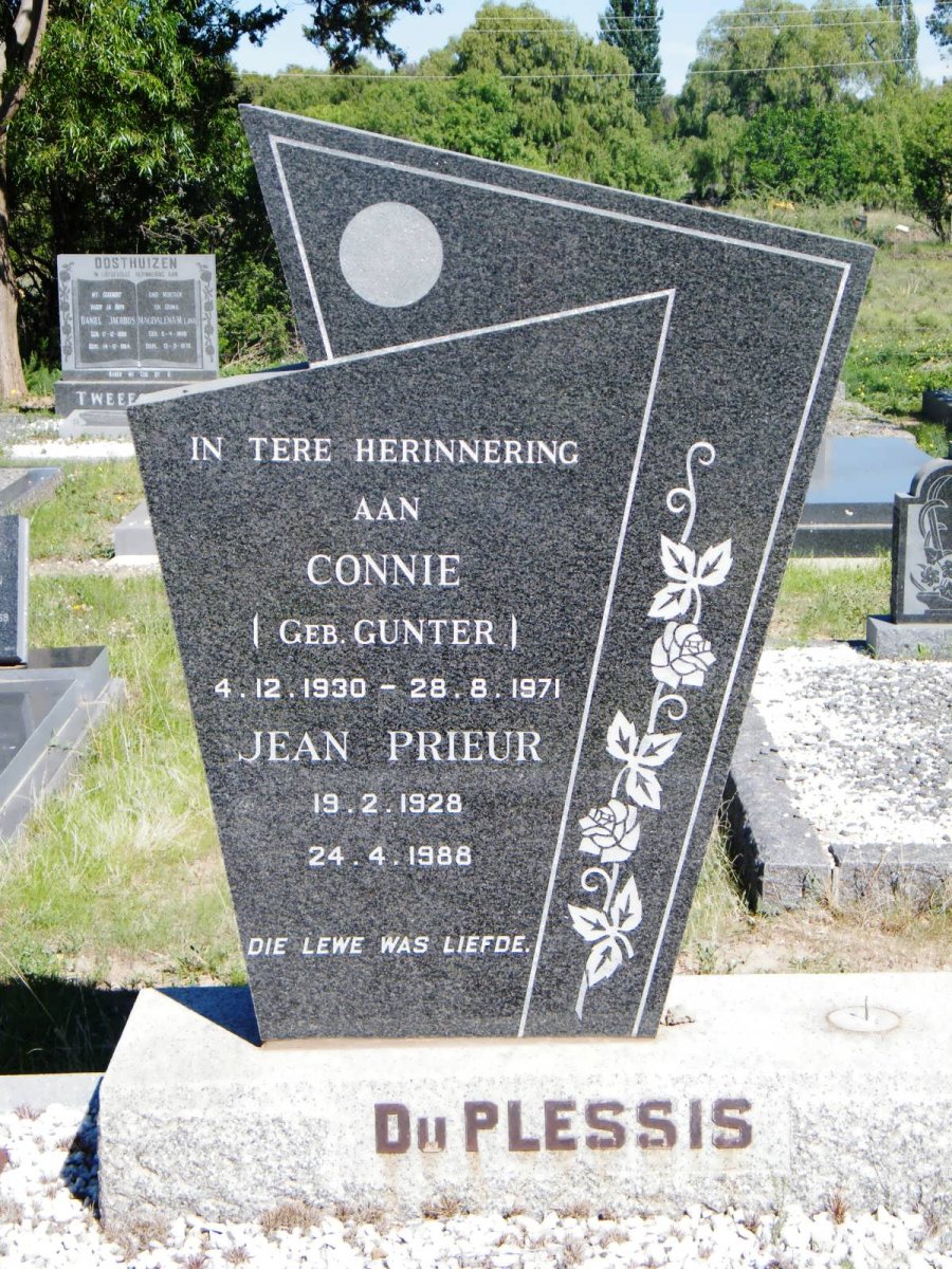 PLESSIS Jean Prieur, du 1928-1988 &amp; Connie GUNTER 1930-1971