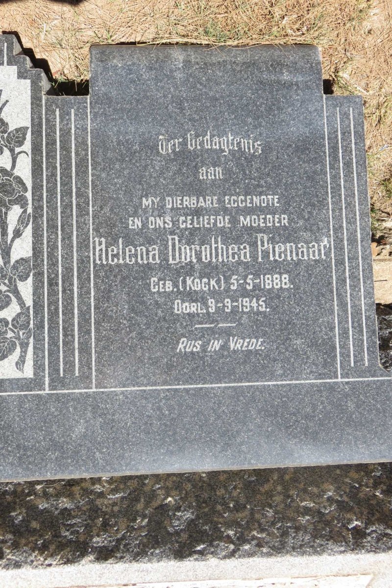 PIENAAR Helena Dorothea nee KOCK 1888-1945