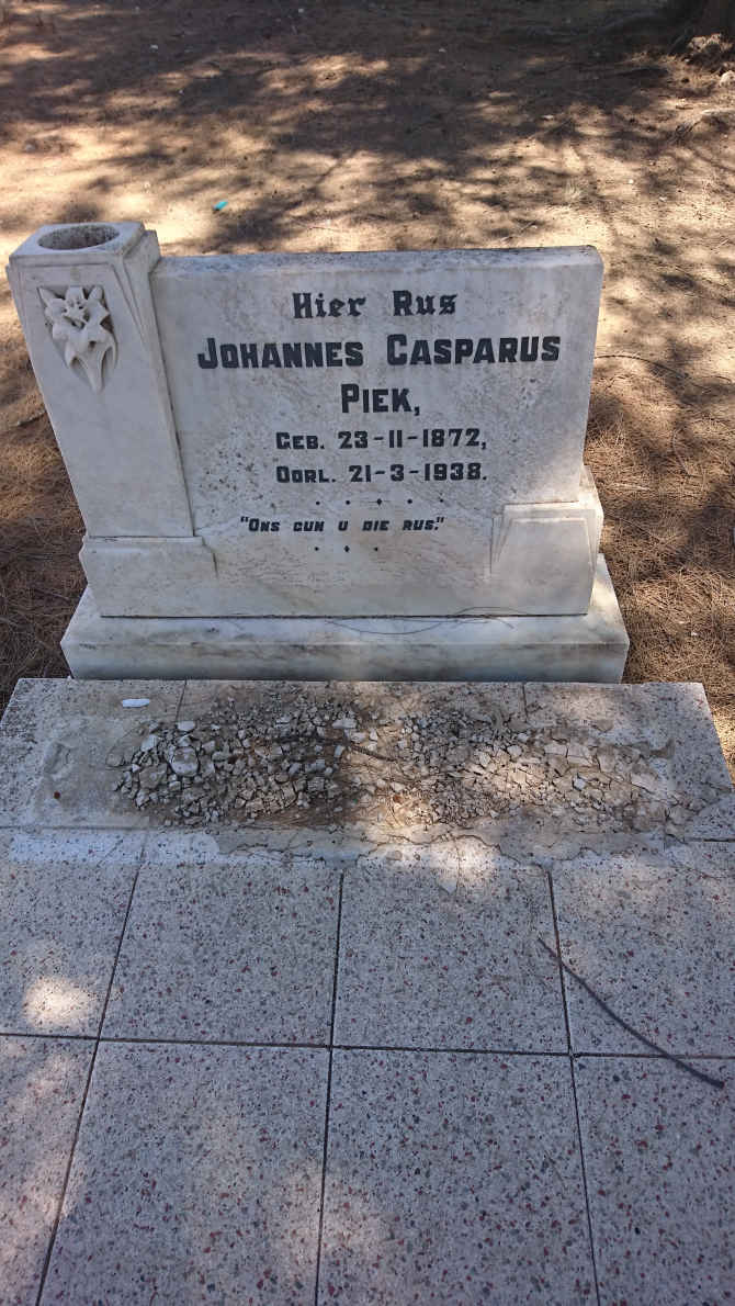 PIEK Johannes Casparus 1872-1938
