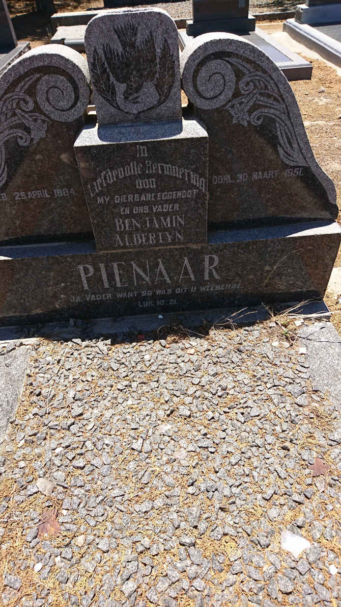 PIENAAR Benjamin Albertyn 1???-1951