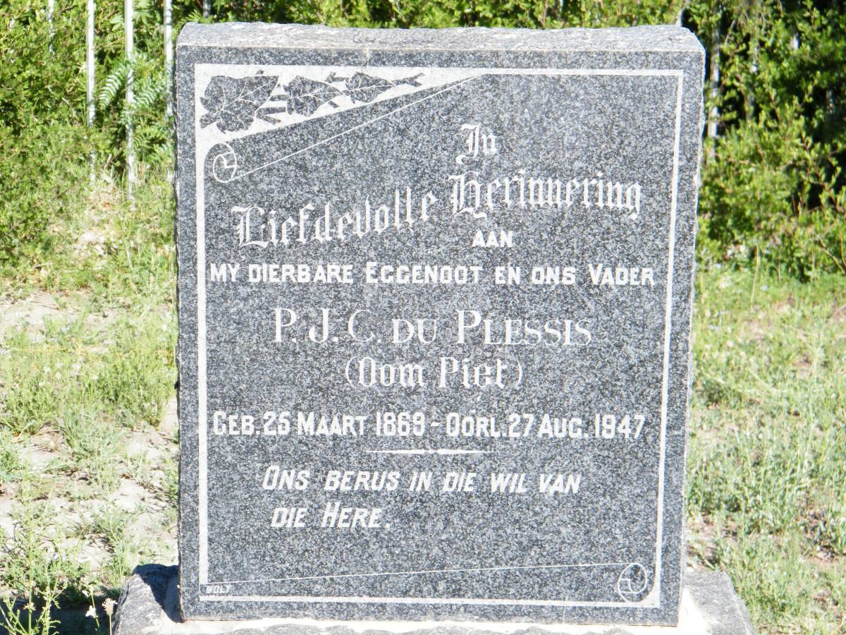 PLESSIS P.J.C., du 1869-1947
