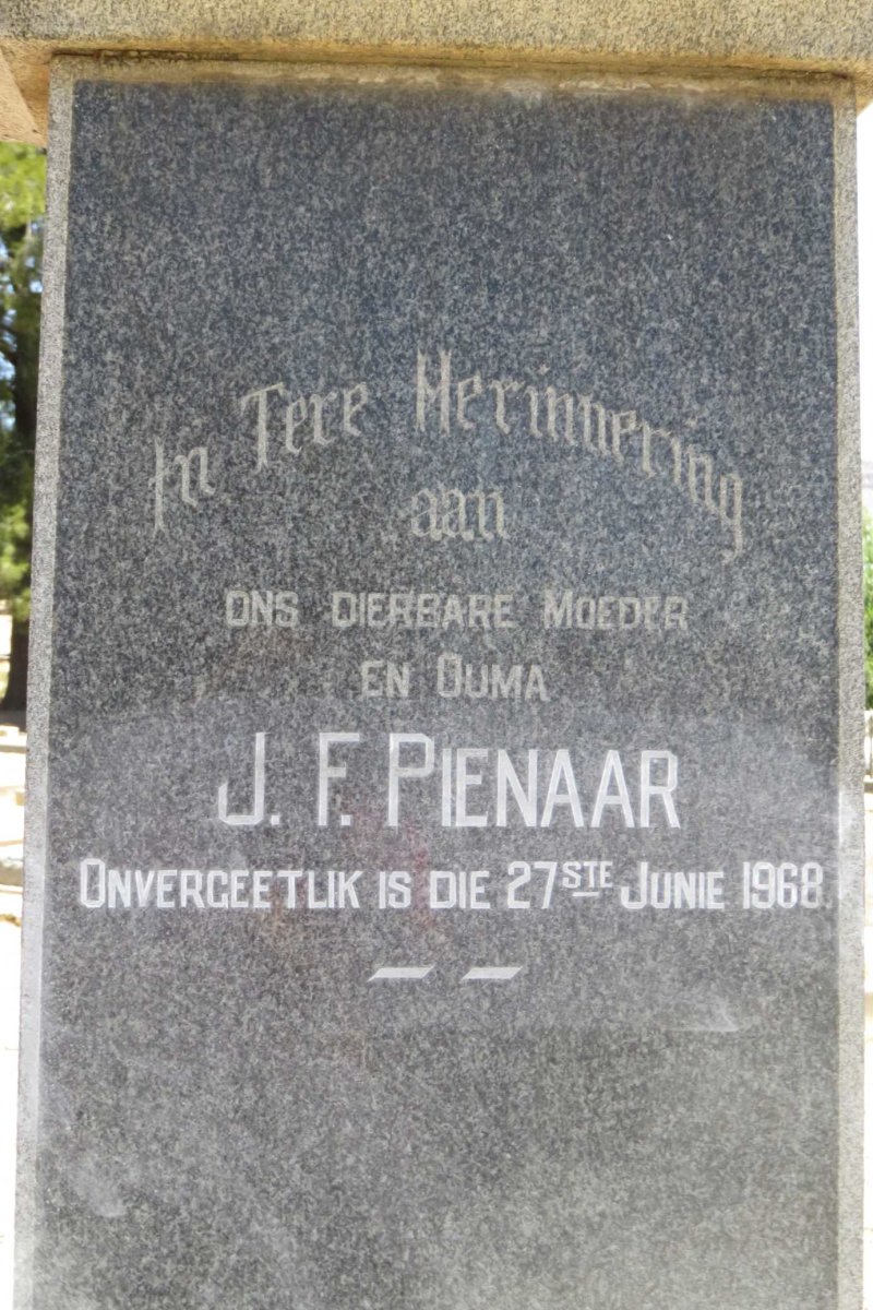 PIENAAR H.J. -1939 &amp; J.F. -1968